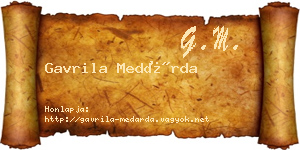 Gavrila Medárda névjegykártya